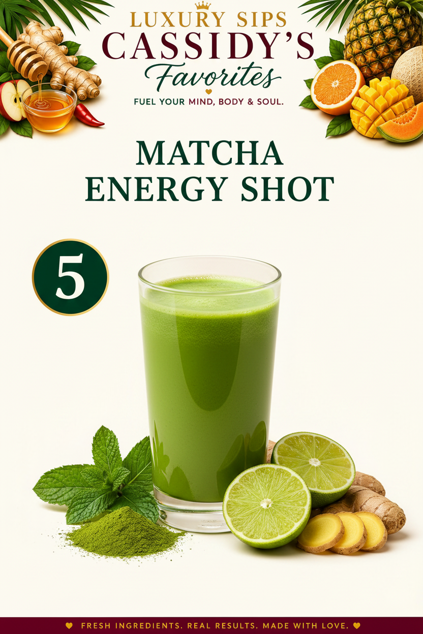 #5 Matcha Energy Shot. Cassidy's Favorites